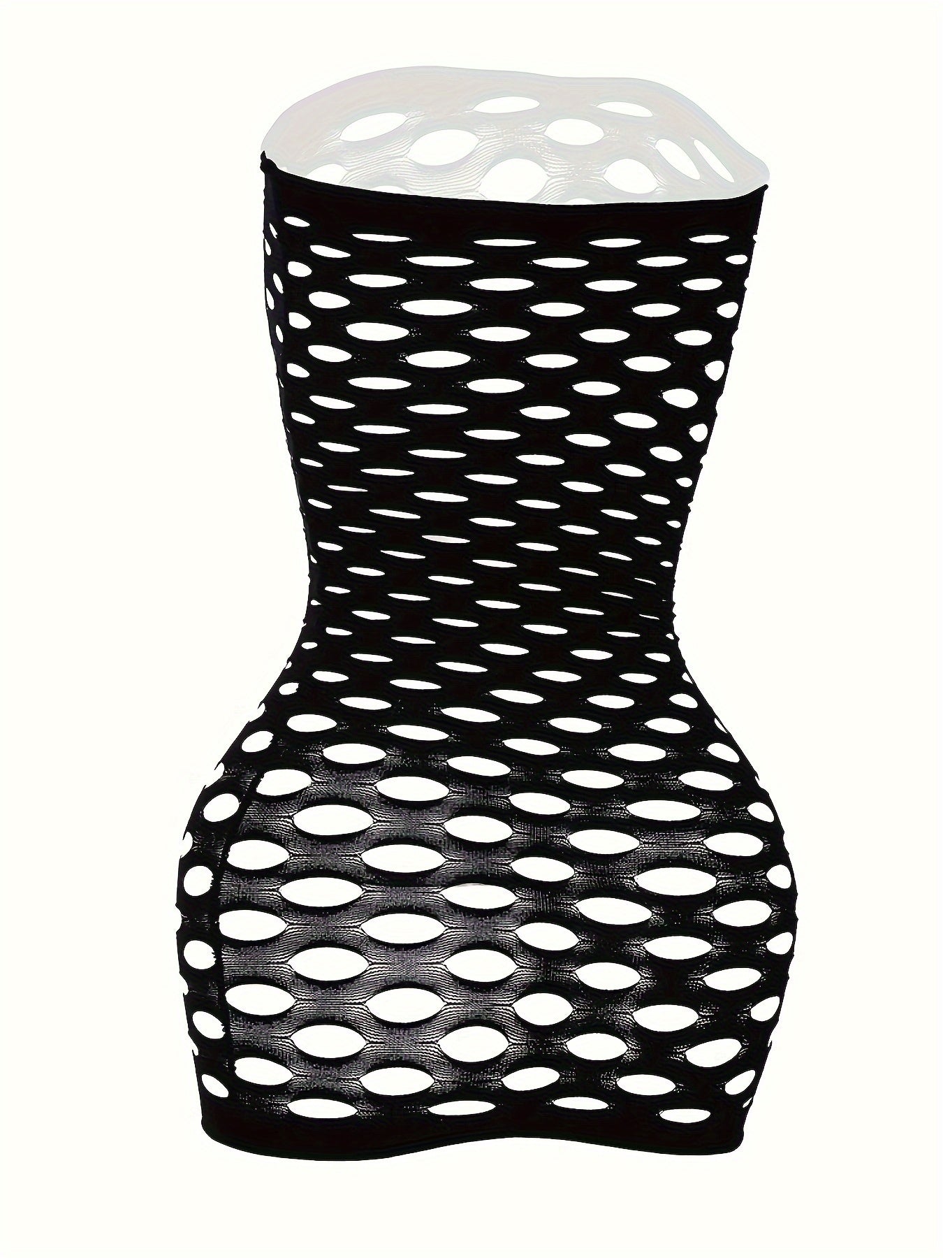 Seductive Ripped Fishnet Bodycon Dress - Alluring Hollow Out Tube Style - Ultra-Sexy Womens Lingerie & Underwear Bodystocking Stocking