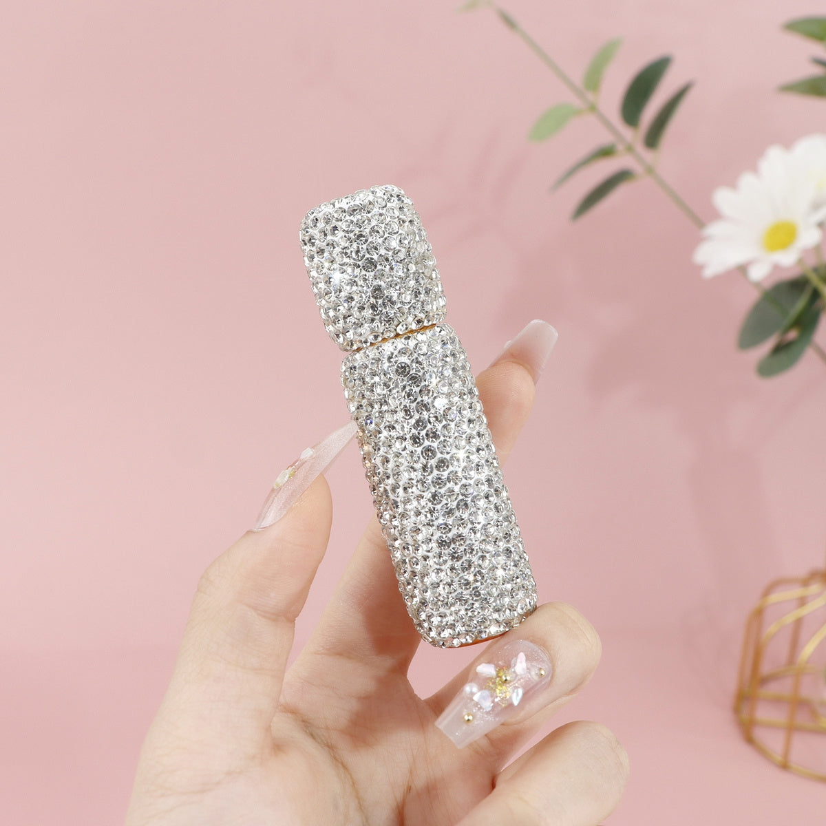 0.34oz Essential Oil Roller Bottle with Crystal Glass - Travel-Friendly Stainless Steel Roller Ball And Refillable Cap for Perfumes, Aromatherapy, And Body Oils.
