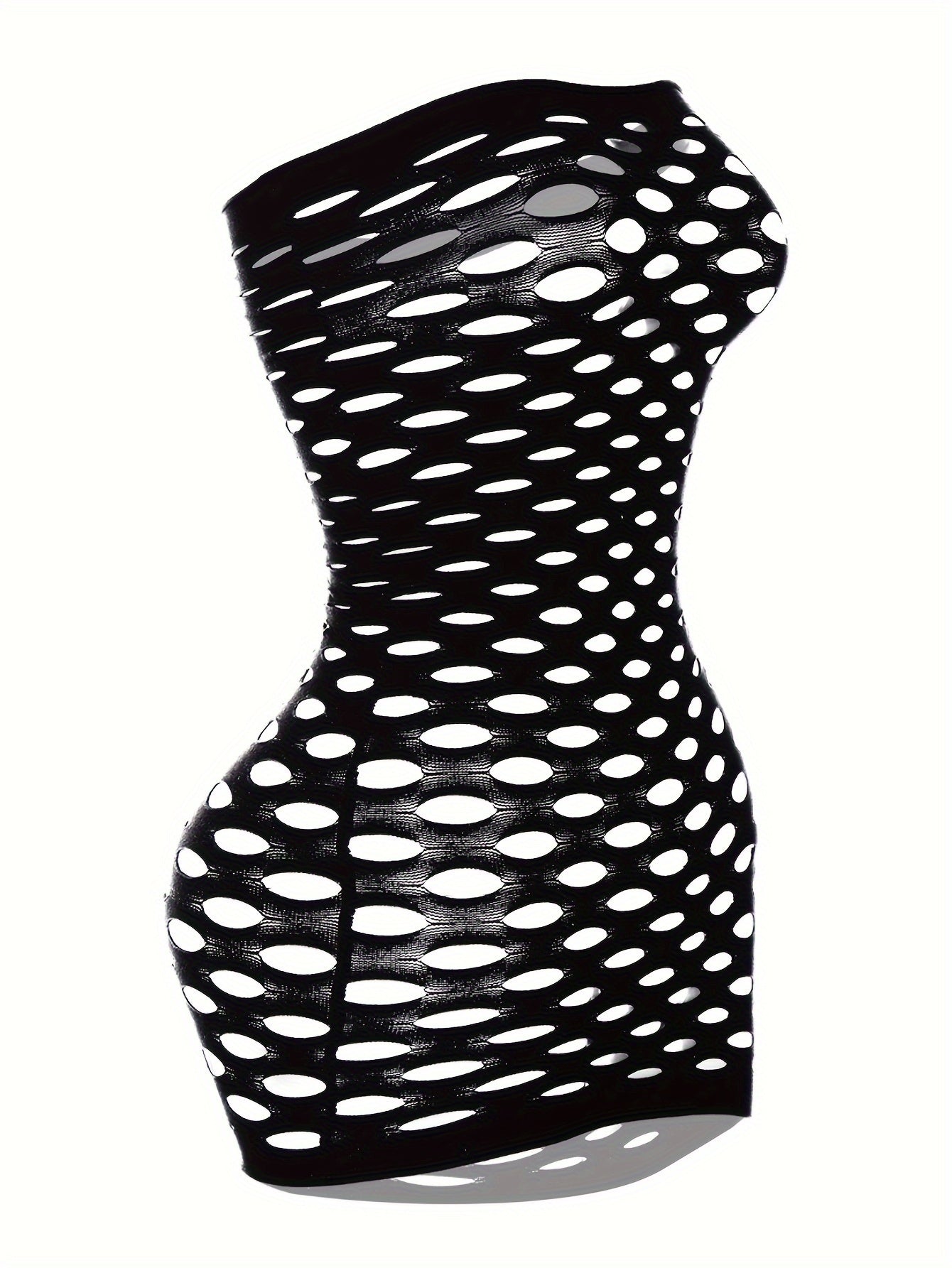 Seductive Ripped Fishnet Bodycon Dress - Alluring Hollow Out Tube Style - Ultra-Sexy Womens Lingerie & Underwear Bodystocking Stocking