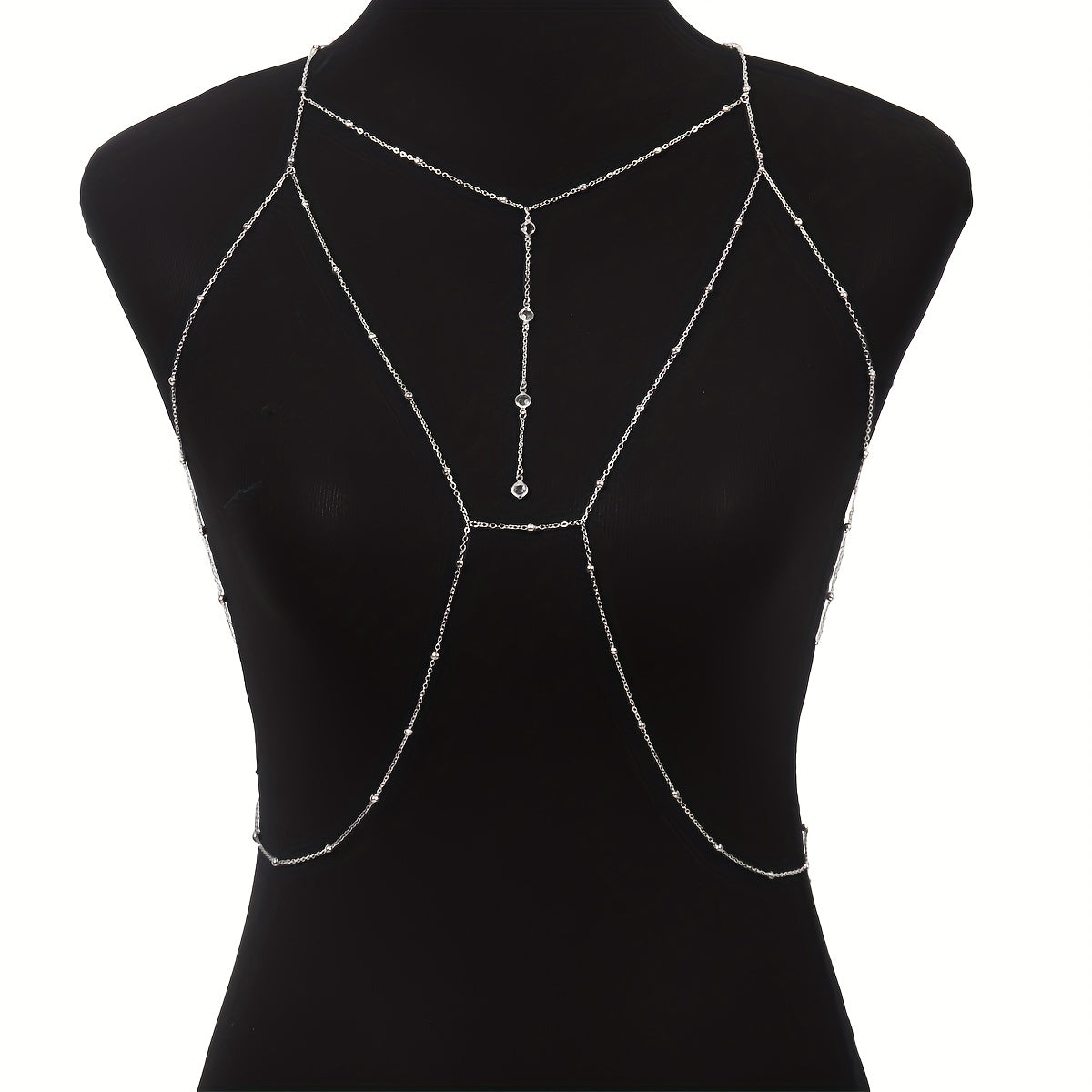 1pc Fashionable Super Glitter Women's Bra Chain Body Jewelry with Rhinestone Embellishment, Suitable for Daily Wear, Parties, Nightclubs, and Fashion Shows
