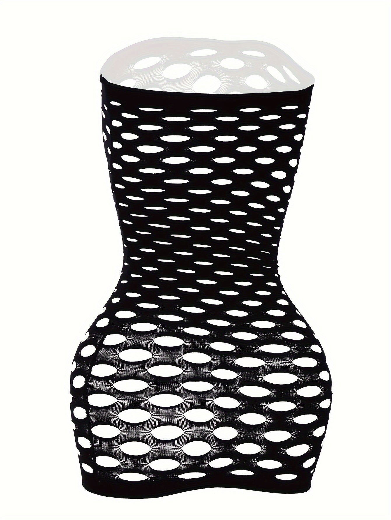Seductive Ripped Fishnet Bodycon Dress - Alluring Hollow Out Tube Style - Ultra-Sexy Womens Lingerie & Underwear Bodystocking Stocking