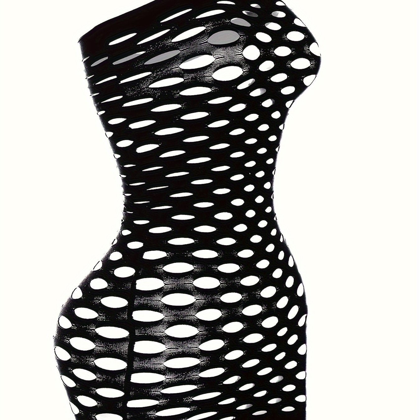 Seductive Ripped Fishnet Bodycon Dress - Alluring Hollow Out Tube Style - Ultra-Sexy Womens Lingerie & Underwear Bodystocking Stocking