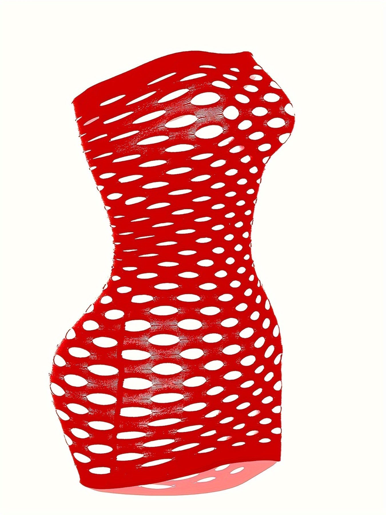 Seductive Ripped Fishnet Bodycon Dress - Alluring Hollow Out Tube Style - Ultra-Sexy Womens Lingerie & Underwear Bodystocking Stocking
