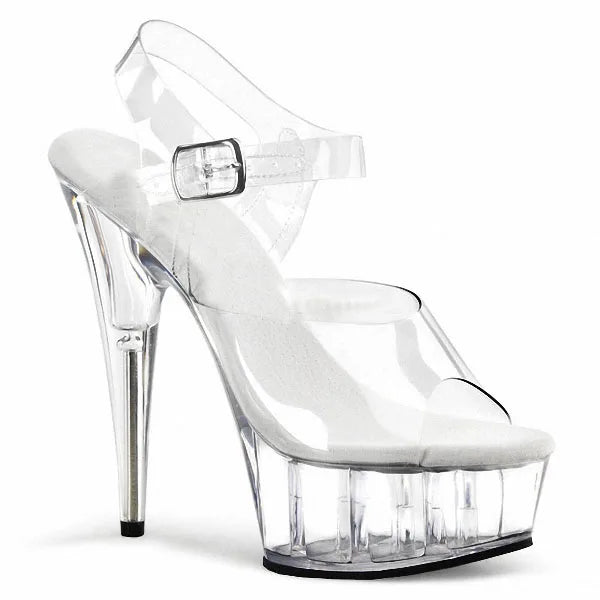 Exotic Stripper luxury shoes 6 inch for women Sandals15cm High Heels Sexy Gothic Fetish Strip Pole Dance Platform Clear peep toe