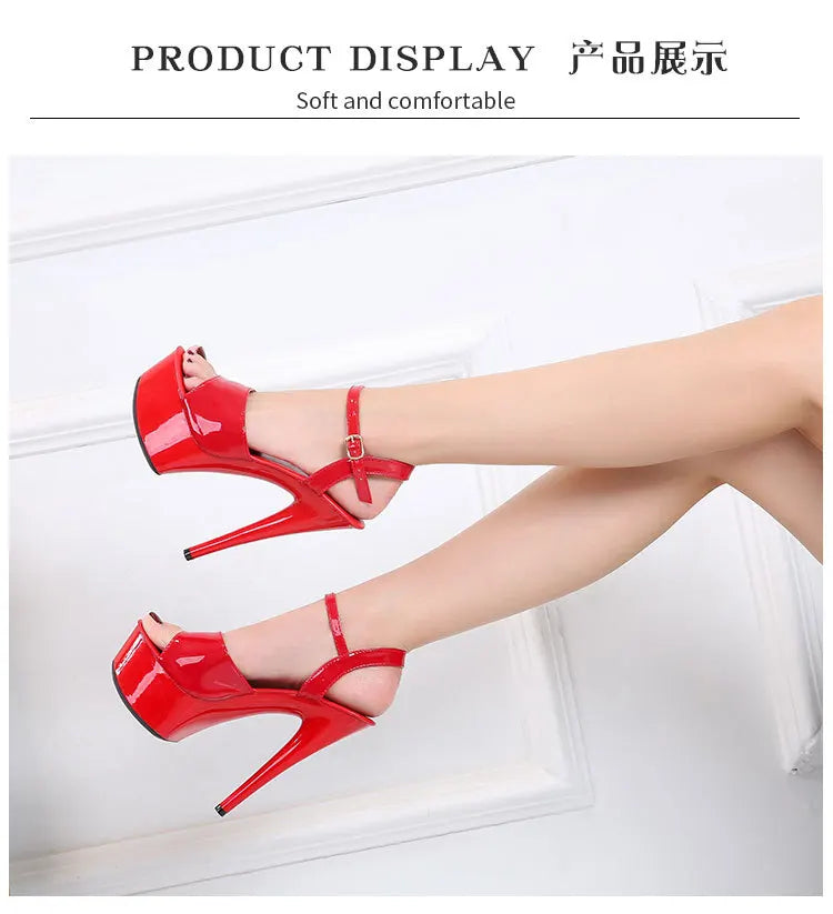 15 CM 6inchs Pole Dance Shoes Stripper High Heels Women Sexy Show Shoes Sandals Party Club Platform High-heeled Wedding Footwear