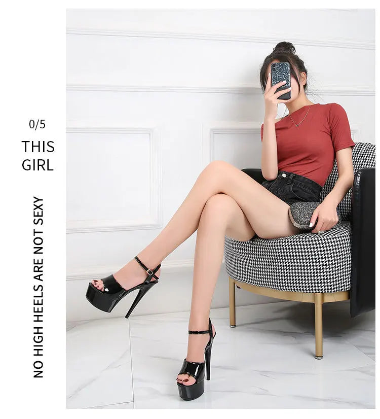 15 CM 6inchs Pole Dance Shoes Stripper High Heels Women Sexy Show Shoes Sandals Party Club Platform High-heeled Wedding Footwear