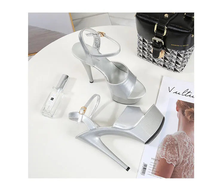 15 CM 6inchs Pole Dance Shoes Stripper High Heels Women Sexy Show Shoes Sandals Party Club Platform High-heeled Wedding Footwear