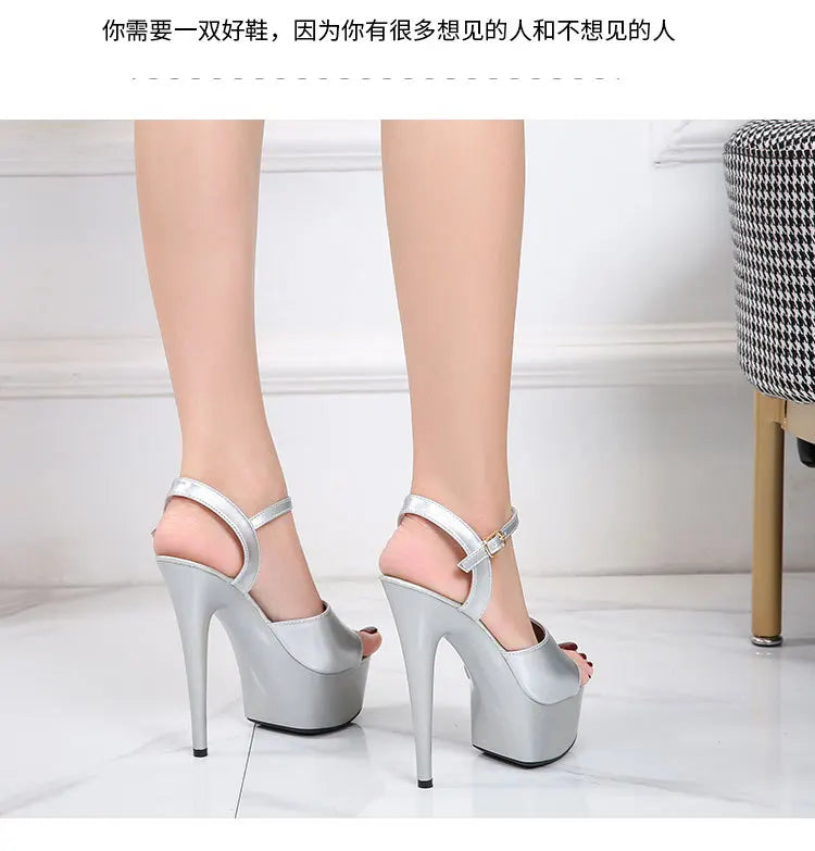 15 CM 6inchs Pole Dance Shoes Stripper High Heels Women Sexy Show Shoes Sandals Party Club Platform High-heeled Wedding Footwear