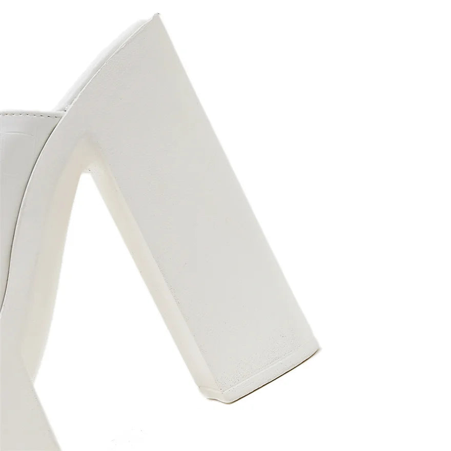 Super High Heels 14CM Platform Sandals Women 2025 Summer Crocodile Pattern Leather Peep Toe Sexy Platform Party Female Slippers