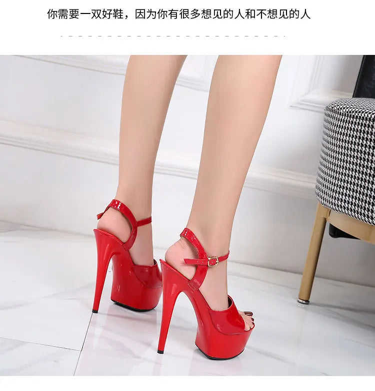 15 CM 6inchs Pole Dance Shoes Stripper High Heels Women Sexy Show Shoes Sandals Party Club Platform High-heeled Wedding Footwear