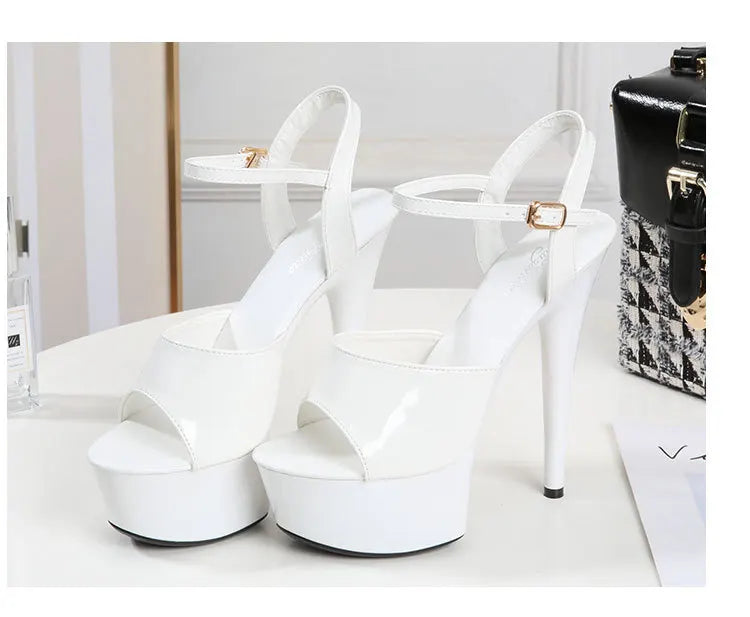 15 CM 6inchs Pole Dance Shoes Stripper High Heels Women Sexy Show Shoes Sandals Party Club Platform High-heeled Wedding Footwear