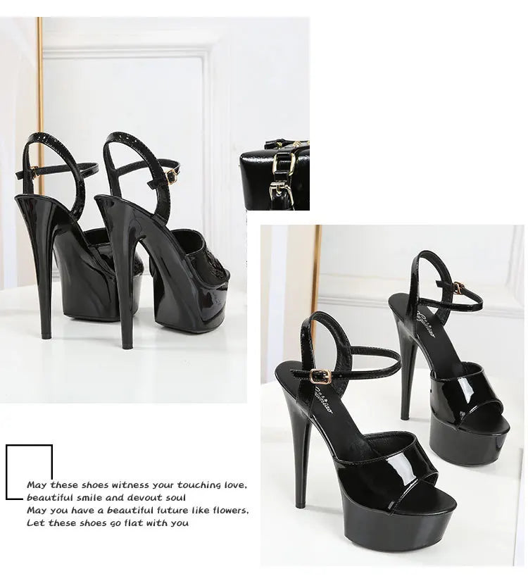 15 CM 6inchs Pole Dance Shoes Stripper High Heels Women Sexy Show Shoes Sandals Party Club Platform High-heeled Wedding Footwear