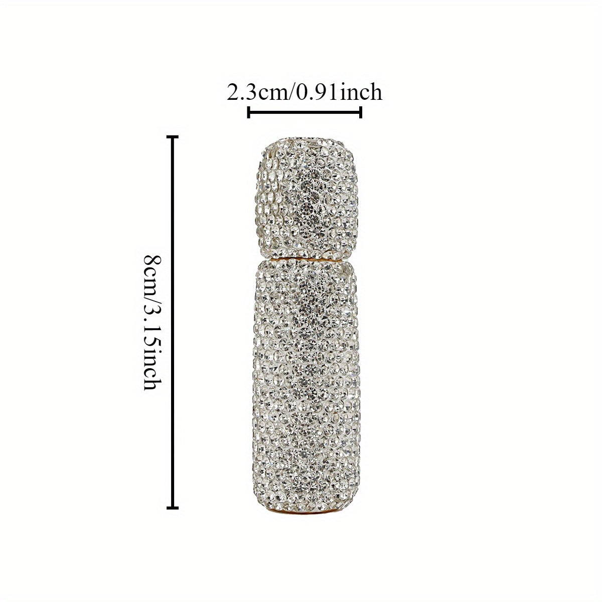 0.34oz Essential Oil Roller Bottle with Crystal Glass - Travel-Friendly Stainless Steel Roller Ball And Refillable Cap for Perfumes, Aromatherapy, And Body Oils.