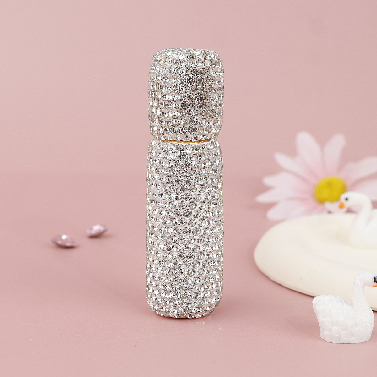 0.34oz Essential Oil Roller Bottle with Crystal Glass - Travel-Friendly Stainless Steel Roller Ball And Refillable Cap for Perfumes, Aromatherapy, And Body Oils.