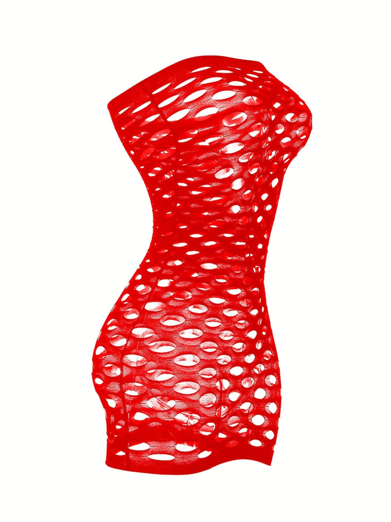 Seductive Ripped Fishnet Bodycon Dress - Alluring Hollow Out Tube Style - Ultra-Sexy Womens Lingerie & Underwear Bodystocking Stocking