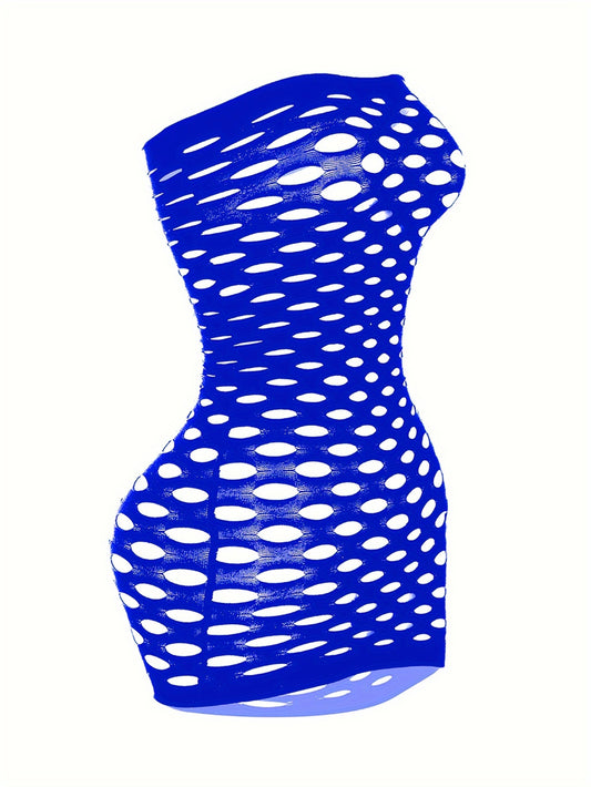Seductive Ripped Fishnet Bodycon Dress - Alluring Hollow Out Tube Style - Ultra-Sexy Womens Lingerie & Underwear Bodystocking Stocking