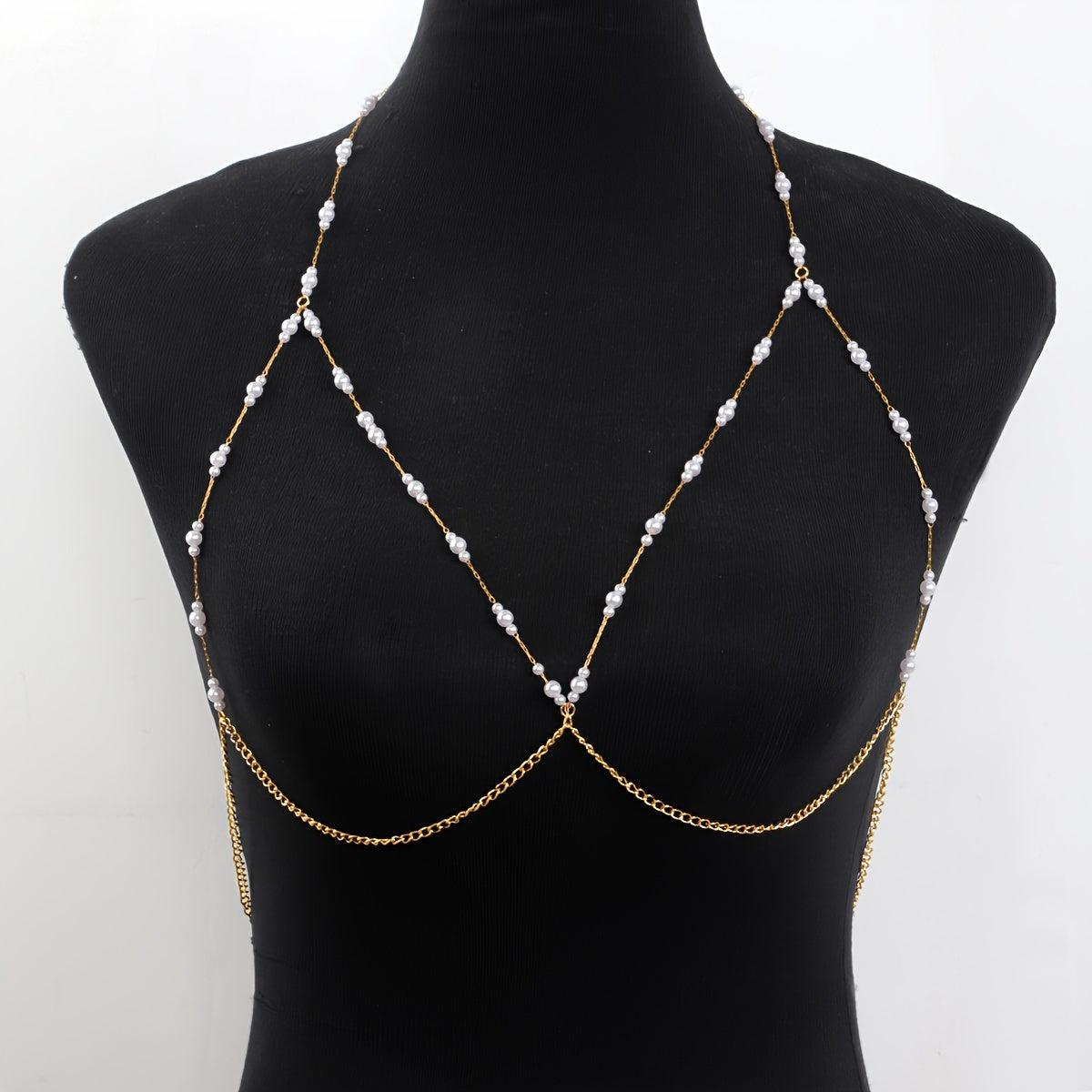 1pc Delicate Exquisite Crop Top Bra Chest Chain Sexy Body Chain Jewelry Party Nightclub Body Jewelry Accessories