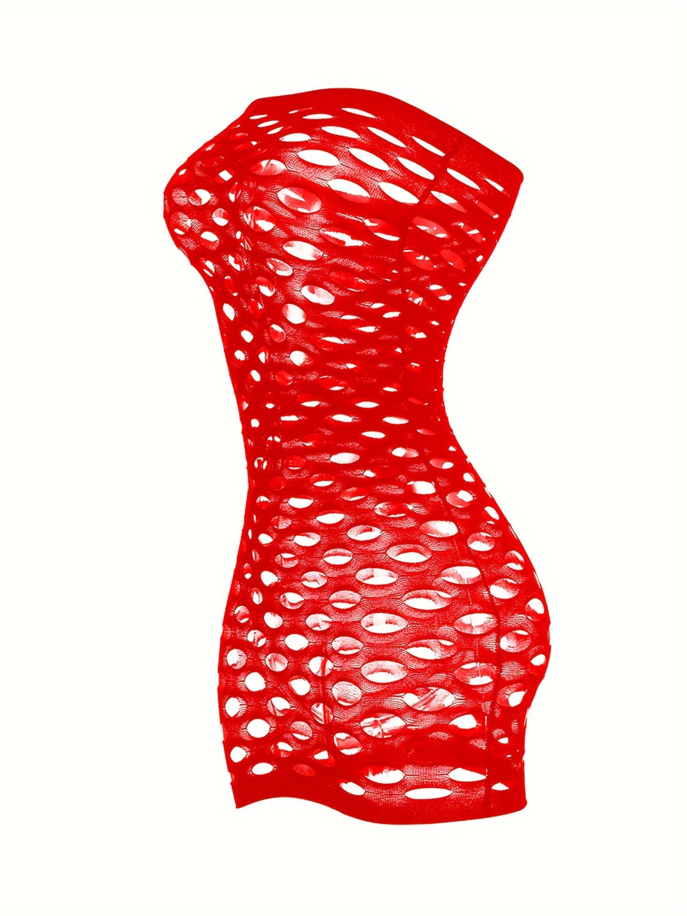 Seductive Ripped Fishnet Bodycon Dress - Alluring Hollow Out Tube Style - Ultra-Sexy Womens Lingerie & Underwear Bodystocking Stocking