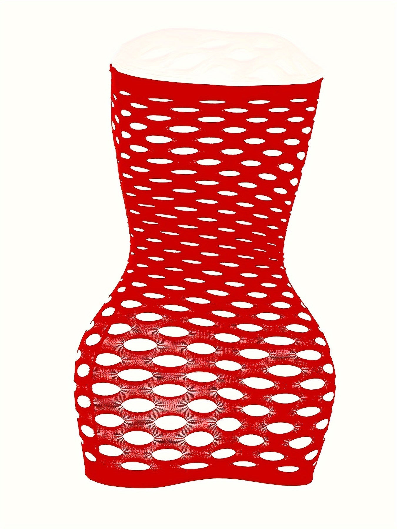 Seductive Ripped Fishnet Bodycon Dress - Alluring Hollow Out Tube Style - Ultra-Sexy Womens Lingerie & Underwear Bodystocking Stocking