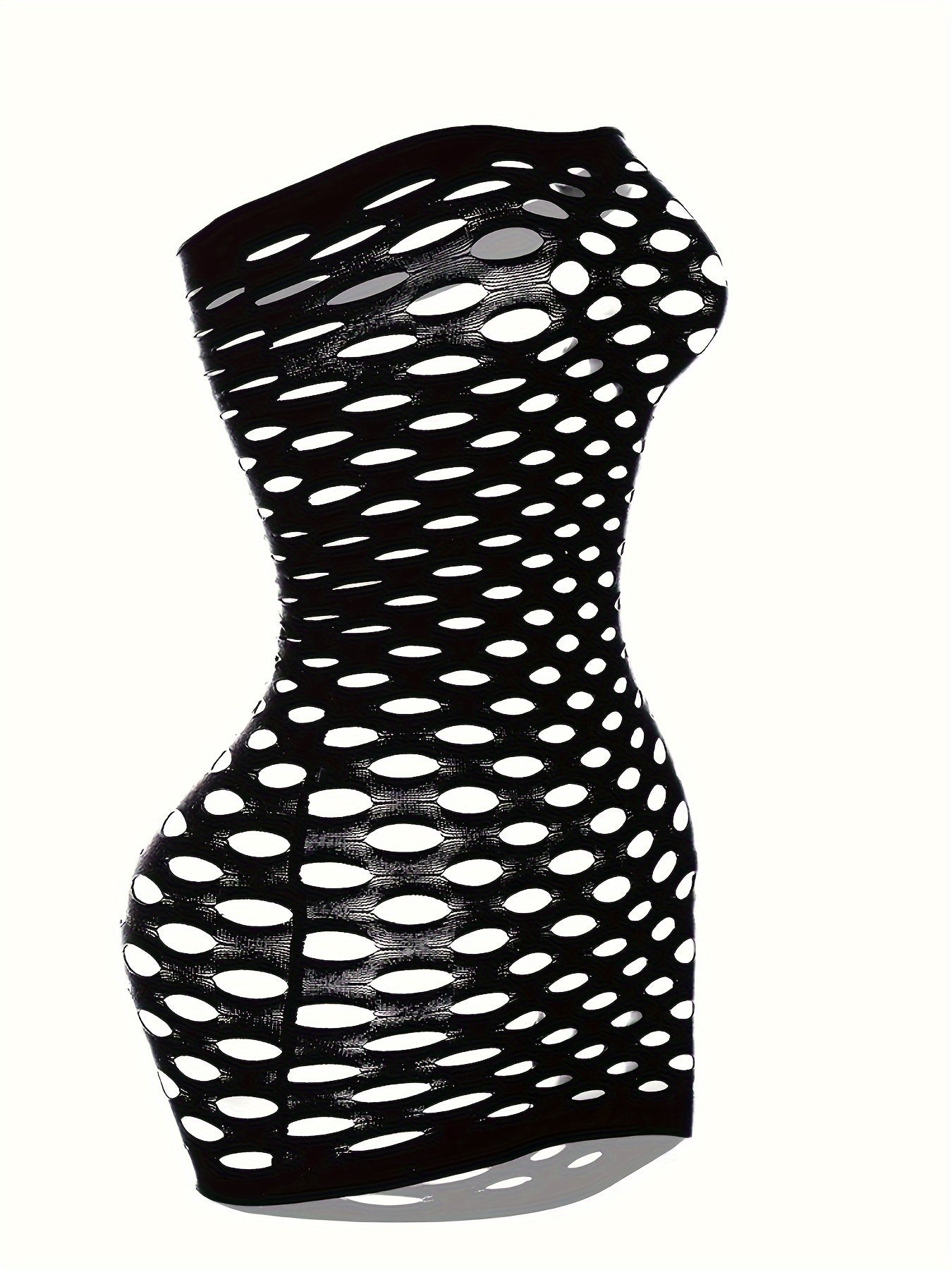 Seductive Ripped Fishnet Bodycon Dress - Alluring Hollow Out Tube Style - Ultra-Sexy Womens Lingerie & Underwear Bodystocking Stocking